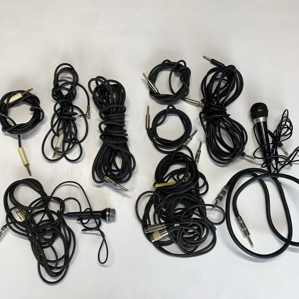 Guitar Cable Lot Multiple Sizes, AWD, Low Noise Balance Cable, Etc Made In USA.